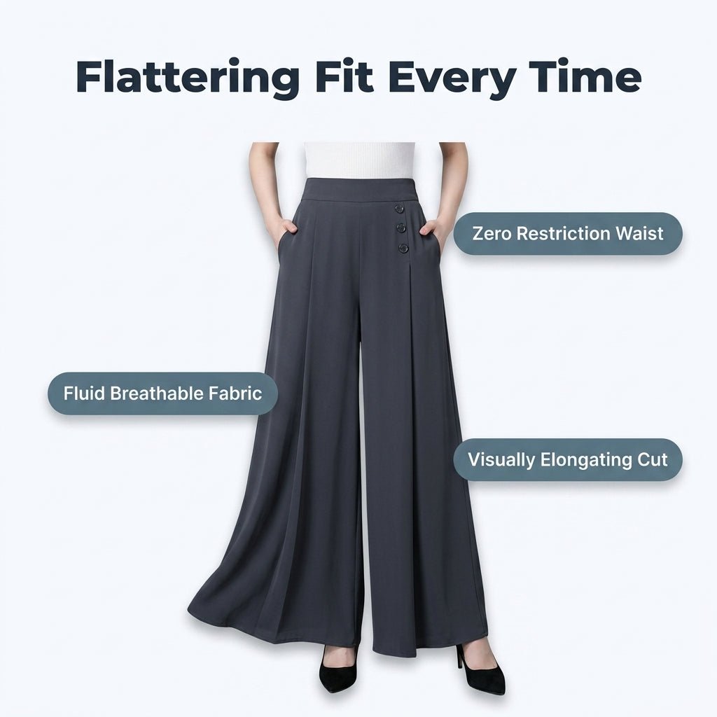 Velisse Elegant Wide - Leg Pants - Instantly flatters your figure - Lovitzo