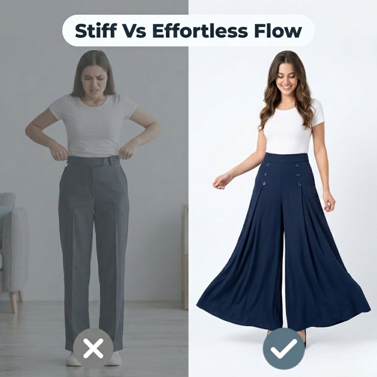 Velisse Elegant Wide - Leg Pants - Instantly flatters your figure - Lovitzo