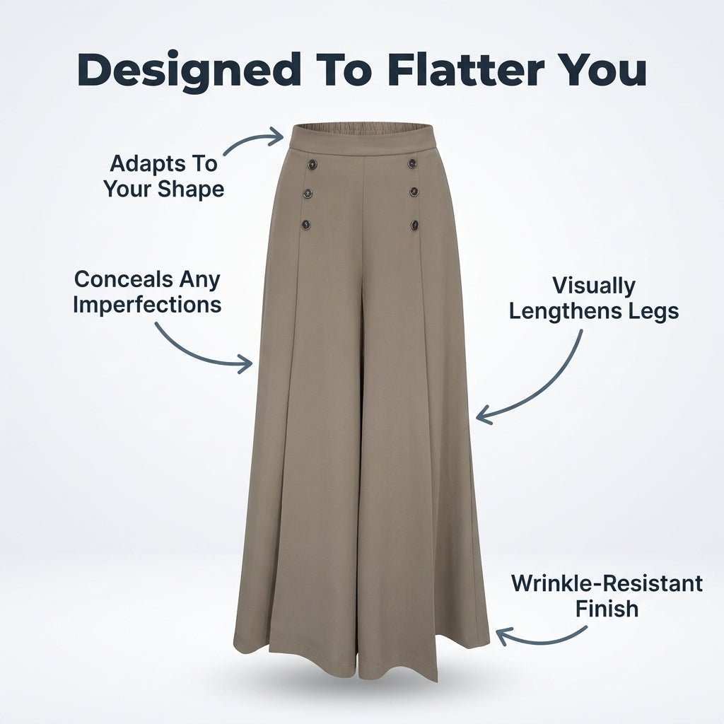Velisse Elegant Wide - Leg Pants - Instantly flatters your figure - Lovitzo