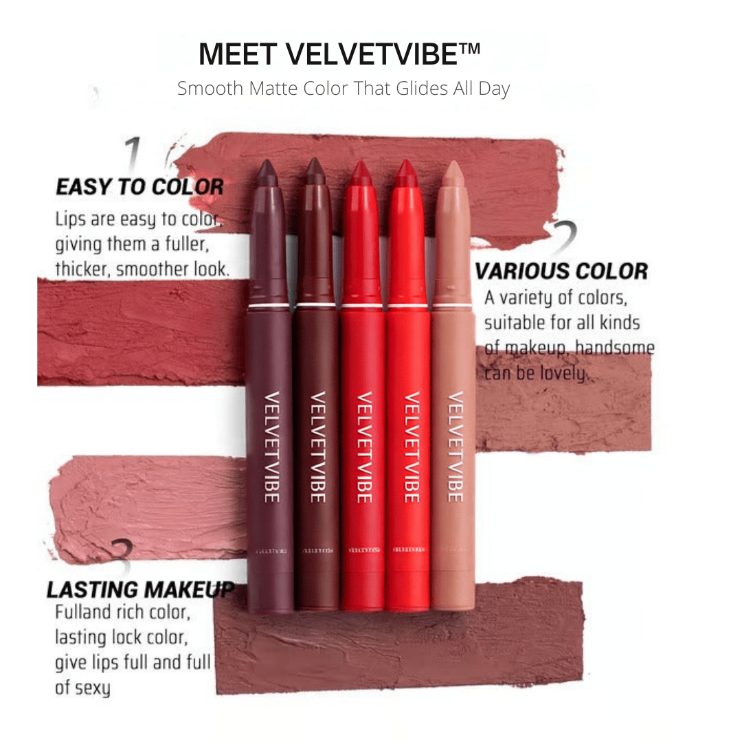 VelvetVibe - Rotating Matte Lip Pencil That Glides All Day - Lovitzo