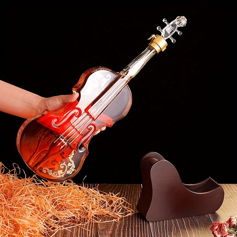ViolinVessel™ / Creative Glass Whiskey Decanter, 3D Violin Shape Bar Decor Accessory - Lovitzo