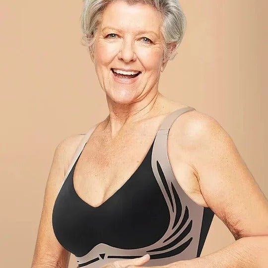 Wireless Push-Up Bra with Comfort Lift | Wide Straps & U-Back | Smoothing Fit, Breathable, Strong Wire-Free Support | BraEase - Lovitzo