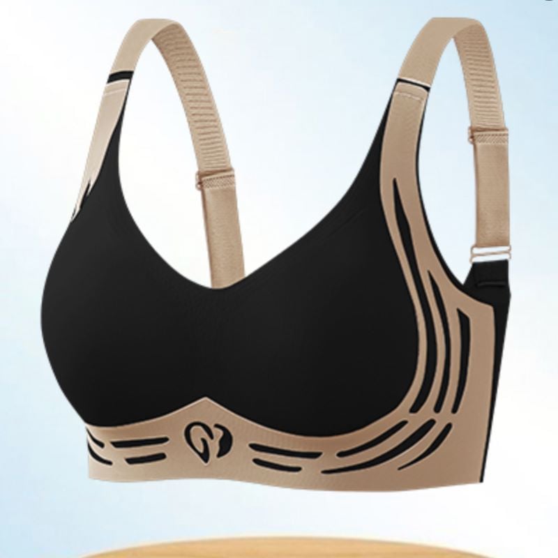 Wireless Push-Up Bra with Comfort Lift | Wide Straps & U-Back | Smoothing Fit, Breathable, Strong Wire-Free Support | BraEase - Lovitzo
