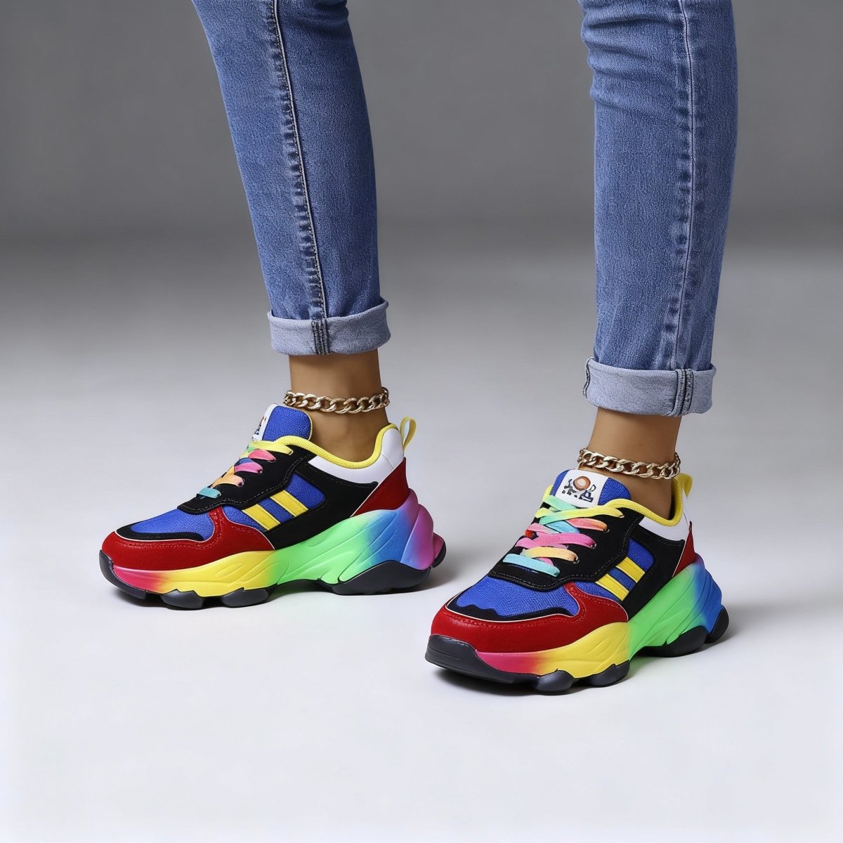 Women’s Orthopedic Shoes – Rainbow, Ultra - Lightweight, Shock - Absorbing, Arch Support, Wide Toe Box - Lovitzo