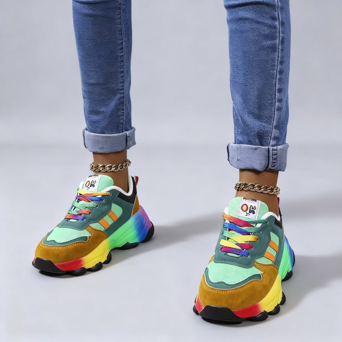 Women’s Orthopedic Shoes – Rainbow, Ultra - Lightweight, Shock - Absorbing, Arch Support, Wide Toe Box - Lovitzo