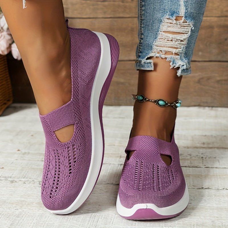 Women's Orthopedic & Ultra-Light Slip-On Sneakers | Breathable Knit Upper, Cushioned Footbed | Comfortable for Everyday Wear & Walking | KnitEase - Lovitzo