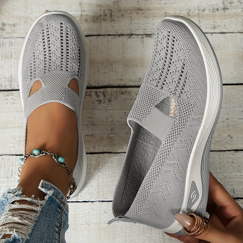 Women's Orthopedic & Ultra-Light Slip-On Sneakers | Breathable Knit Upper, Cushioned Footbed | Comfortable for Everyday Wear & Walking | KnitEase - Lovitzo
